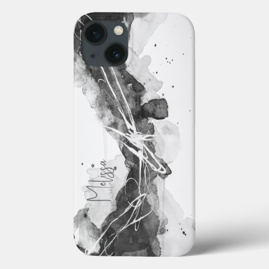 Abstrakte Maskuline mit ausgeprägtem Schwarzweiß Case-Mate iPhone Hülle (Rückseite)