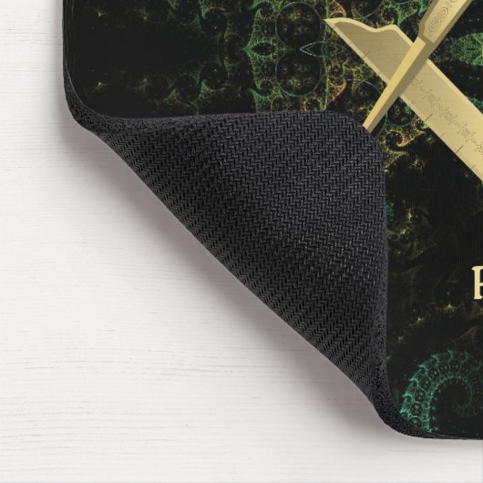 Abstrakte Masonic Mit Monogramm Mouse Pad Mousepad (Ecke)