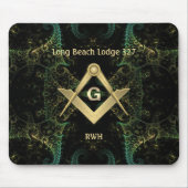 Abstrakte Masonic Mit Monogramm Mouse Pad Mousepad (Vorne)