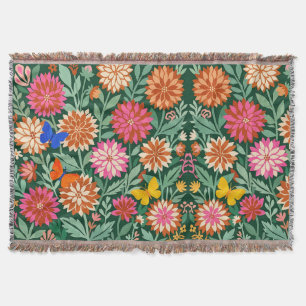 Abstrakte Matisse-Dahlien-Schmetterlinge-Decken Decke