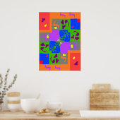 Abstrakte Matisse-Stilformen Poster (Küche)