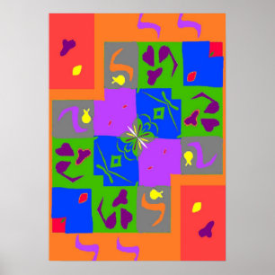 Abstrakte Matisse-Stilformen Poster