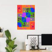 Abstrakte Matisse-Stilformen Poster (Heimbüro)
