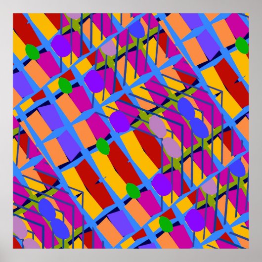 Abstrakte Matisse-Stilformen Poster (Vorne)