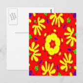 Abstrakte Matisse-Stilformen Postkarte (Vorne/Hinten)