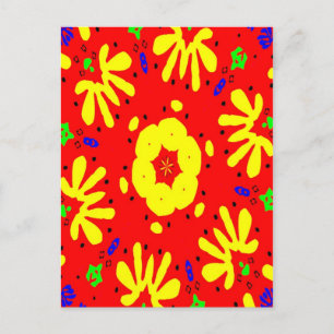 Abstrakte Matisse-Stilformen Postkarte