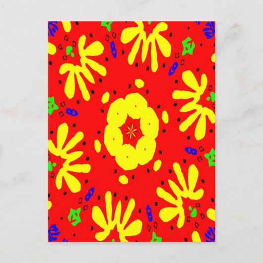 Abstrakte Matisse-Stilformen Postkarte (Vorderseite)