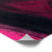 Abstrakte Mauer in Schwarz/Rosa Poster (Ecke)