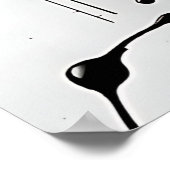 Abstrakte Mauer Schwarz-Weiß Kunst, Pferd Poster (Ecke)