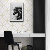 Abstrakte Mauer Schwarz-Weiß Kunst, Pferd Poster