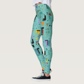 Abstrakte maya-alte Gesichter Muster 1 Leggings (Links)