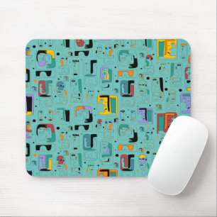 Abstrakte maya-alte Gesichter Muster 1 Mousepad