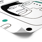 Abstrakte maya-alte Gesichter Muster 1 Poster (Ecke)