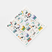 Abstrakte maya-alte Gesichter Muster 1 Serviette (Ecke)