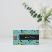 Abstrakte maya-alte Gesichter Muster 1 Visitenkarte (Stehend Vorderseite)