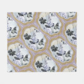 Abstrakte Méallions Fleecedecke (Vorderseite (Horizontal))