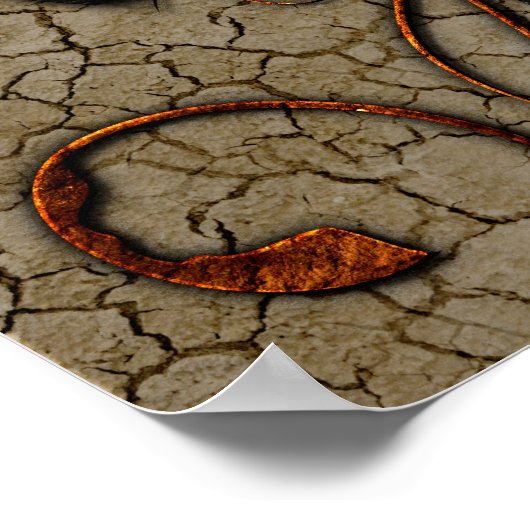 Abstrakte mechanische Konstruktion Poster (Ecke)