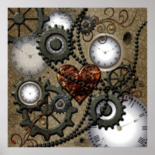 Abstrakte mechanische Konstruktion Poster (Vorne)