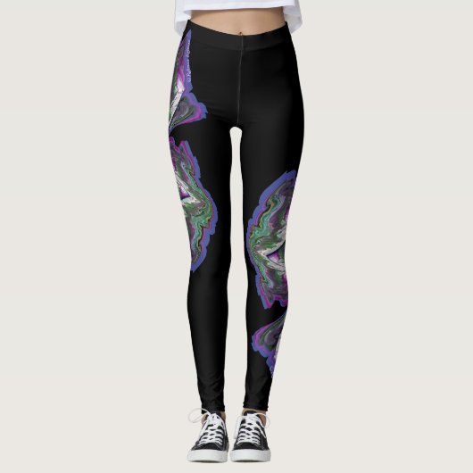 Abstrakte Medienkunst Leggings (Vorderseite)