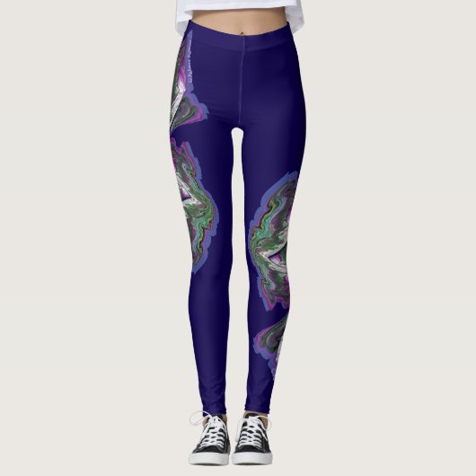 Abstrakte Medienkunst Leggings (Vorderseite)