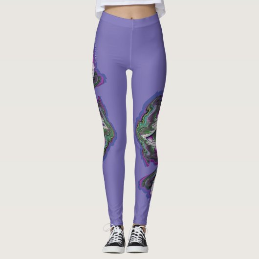 Abstrakte Medienkunst Leggings (Vorderseite)