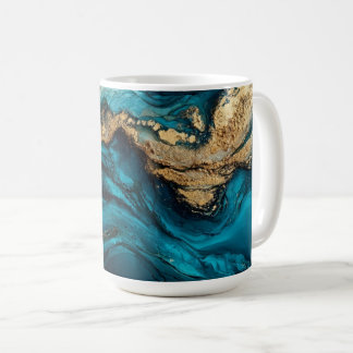 Abstrakte Meeres- Kaffeetasse
