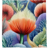 Abstrakte Meeresformen Duschvorhang (Vorderseite)