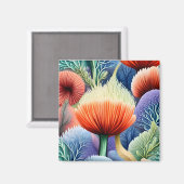 Abstrakte Meeresformen Magnet (Vorderseite/Rückseite)