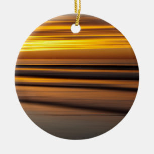 Abstrakte Meereslandschaft bei Sonnenuntergang, CA Keramikornament