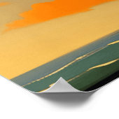 Abstrakte Meereslandschaften Wellen Bootsanbruch Poster (Ecke)