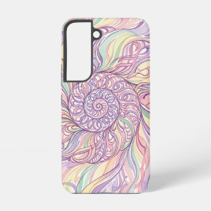 Abstrakte Meeresmuschel-Spirale Pastell-Tinte Sams Samsung Galaxy Hülle