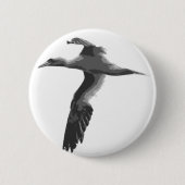 Abstrakte Meeresvögel Button (Vorderseite)