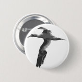 Abstrakte Meeresvögel Button (Vorne & Hinten)