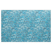 Abstrakte Meereswellen Blaues Muster Stoff (Yard (91,4 cm))