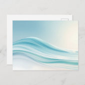 Abstrakte Meereswellen mit glatter Blues Postkarte (Vorne/Hinten)