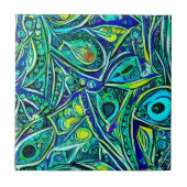 Abstrakte Meereswelt Fliese (Vorderseite)