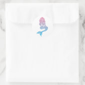 Abstrakte Meerjungfrau Tattoo Runder Aufkleber (Tasche)