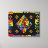 Abstrakte mehrfarbige Blumenkunst (20 x 16) Leinwanddruck (Vorderseite)