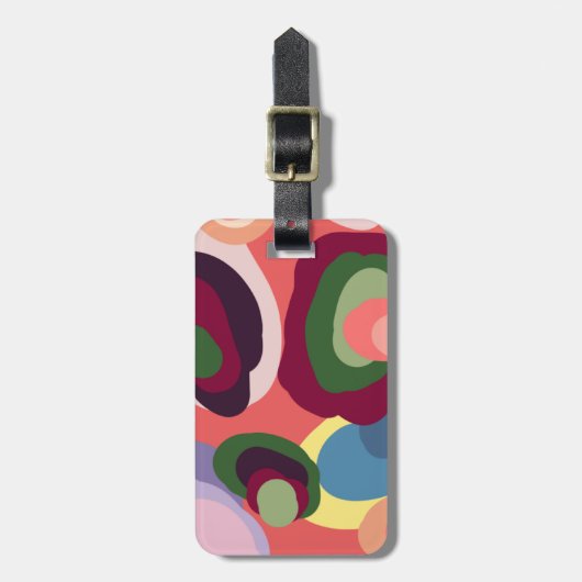 Abstrakte mehrfarbige Gepäckmarken Gepäckanhänger (Vorderseite vertikal)