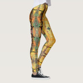Abstrakte, mehrfarbige Gesichtskunst Leggings (Rechts)