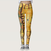 Abstrakte, mehrfarbige Gesichtskunst Leggings (Vorderseite)