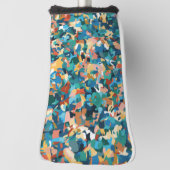Abstrakte mehrfarbige Kunst in Shirt und Wohngesta Golf Headcover (Rotieren 90)