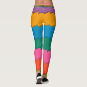 Abstrakte mehrfarbige Leggings (Rückseite)