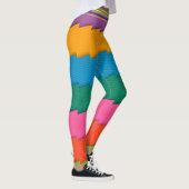 Abstrakte mehrfarbige Leggings (Rechts)