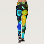 Abstrakte mehrfarbige Leggings (Rückseite)