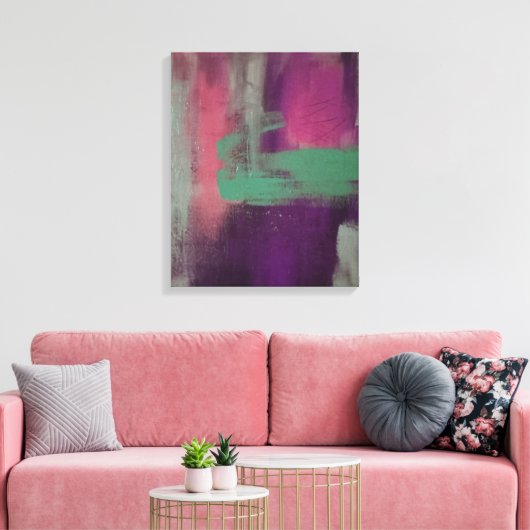 Abstrakte, mehrfarbige Leinwand (Insitu (Wohnzimmer))