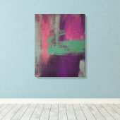 Abstrakte, mehrfarbige Leinwand (Insitu (Holzboden))