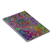 abstrakte mehrfarbige Linien Notizblock (Rechte Seite)