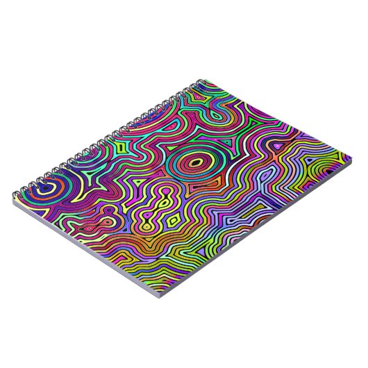 abstrakte mehrfarbige Linien Notizblock (Linke Seite)