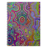 abstrakte mehrfarbige Linien Notizblock (Vorderseite)